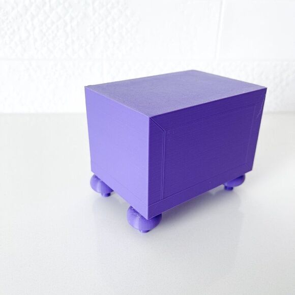 Miniature Barbie Nightstands (Set of 2) Purple 3D Printed Dollhouse Furniture - Picture 5 of 6